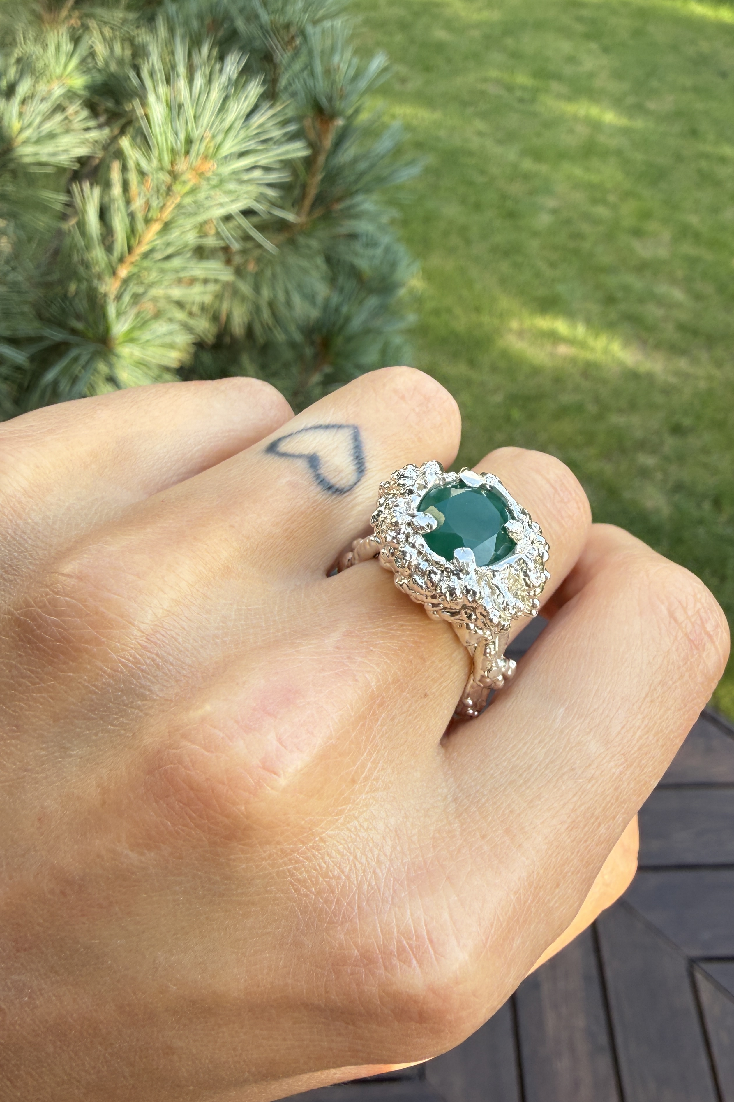 Žiedas / ring “Mystic meadow" Chalcedon - Image 8