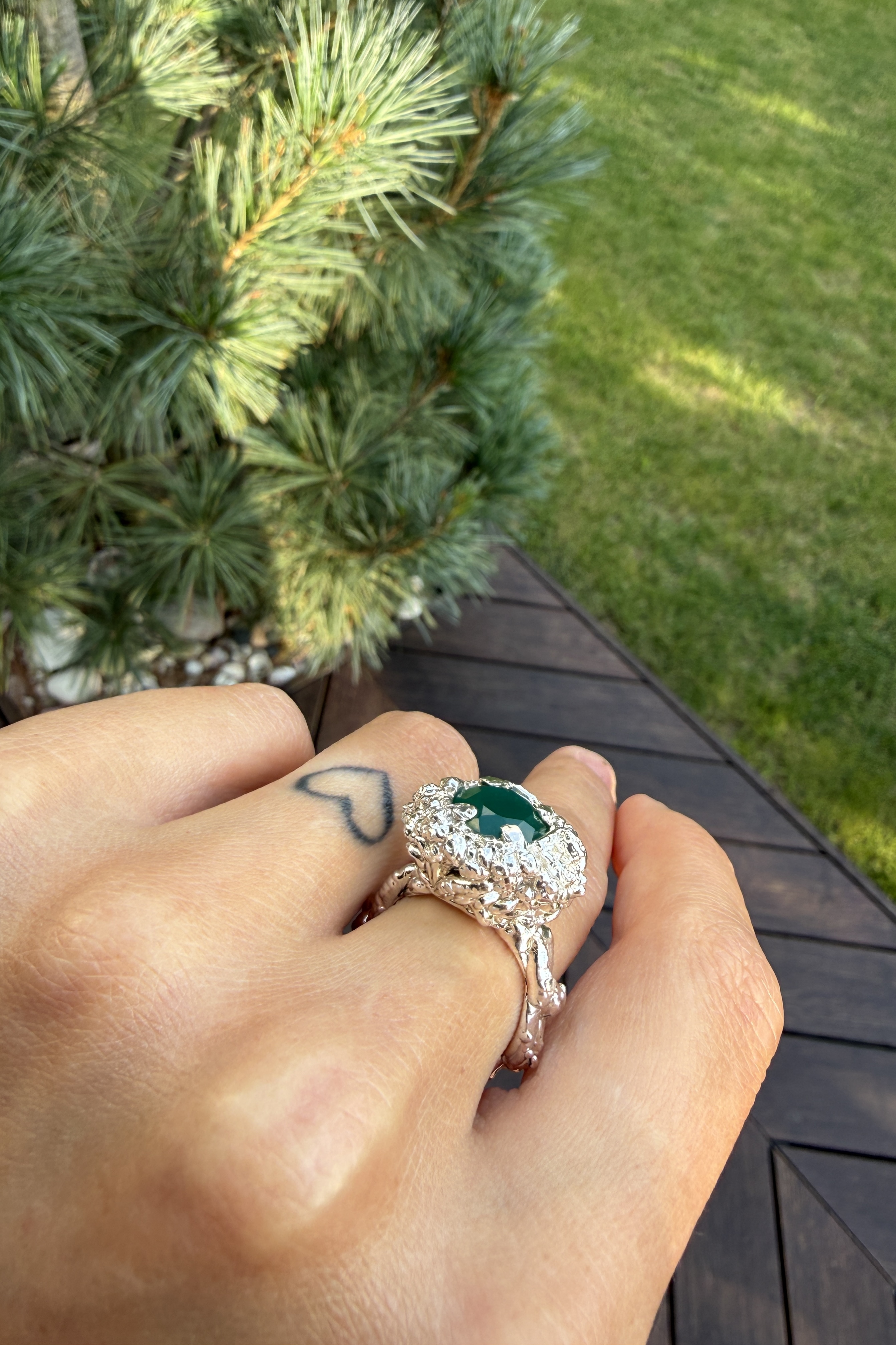 Žiedas / ring “Mystic meadow" Chalcedon - Image 3
